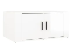 Outlet Mesa de centro 80x50x36 cm derivados madeira brilhante PT480521 Branco