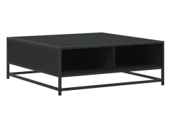 Mesa De Centro|vidaxl Mesa de centro 80x80x30 cm derivados de madeira/metal Preto