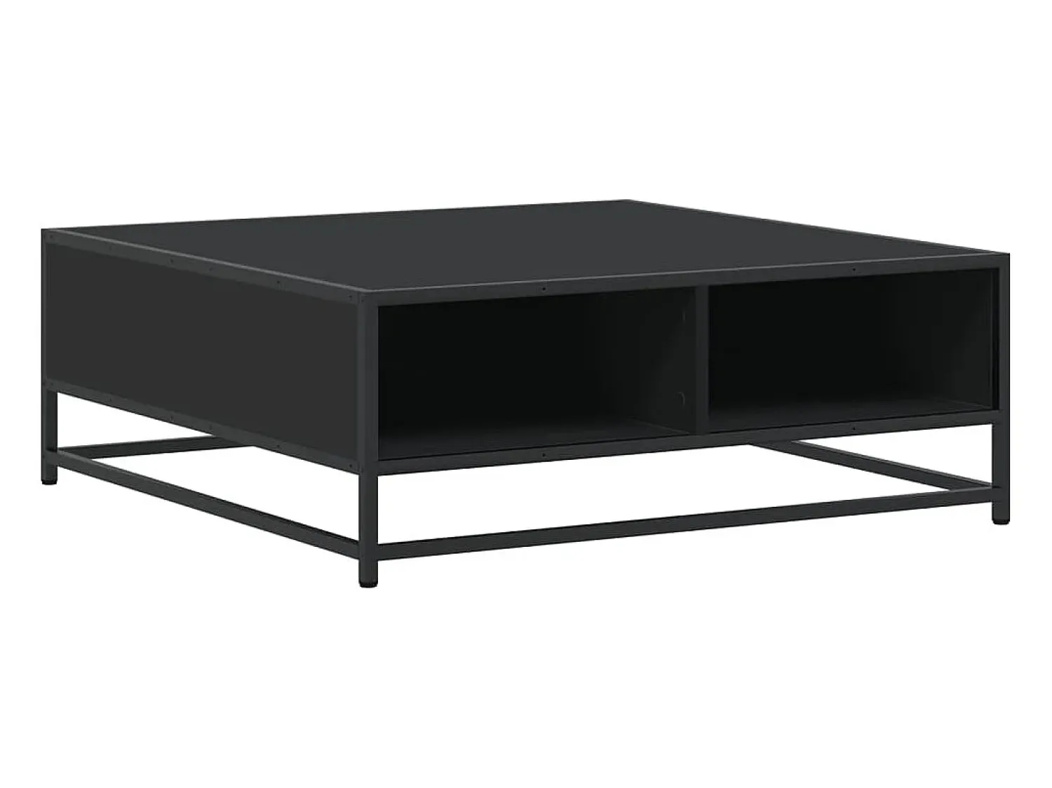 Mesa De Centro|vidaxl Mesa de centro 80x80x30 cm derivados de madeira/metal Preto
