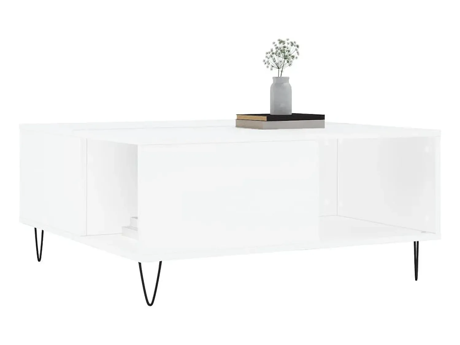 Mesa De Centro* Mesa de centro 80x80x36,5 cm derivados de madeira PT824567 Branco