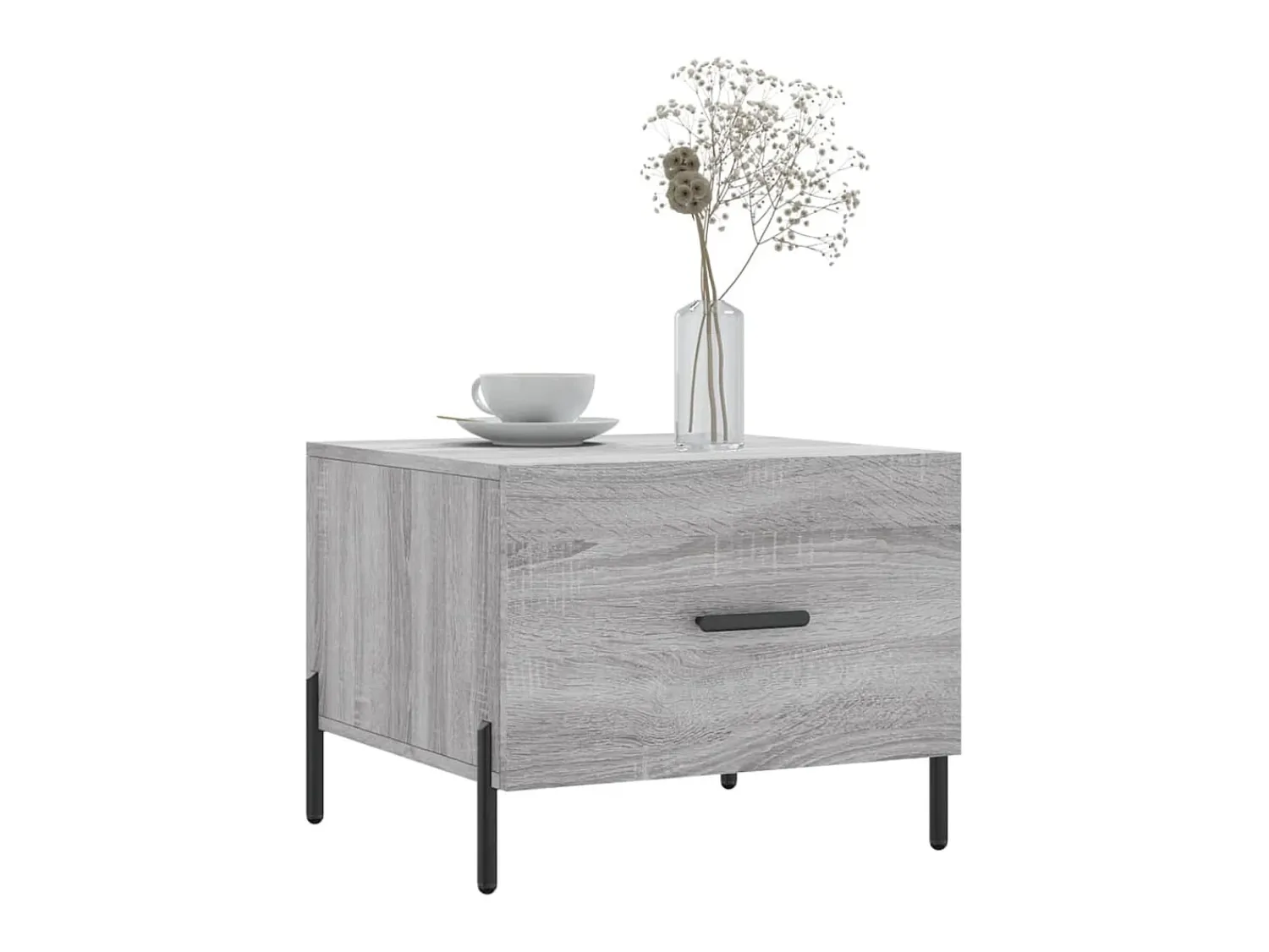 Mesa de centro 50x50x40 cm derivados madeira sonoma cinza PT935191^ Mesa De Centro