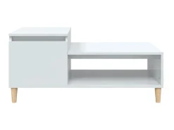Mesa De Centro* Mesa de centro 100x50x45 cm derivados madeira brilhante PT893920 Branco