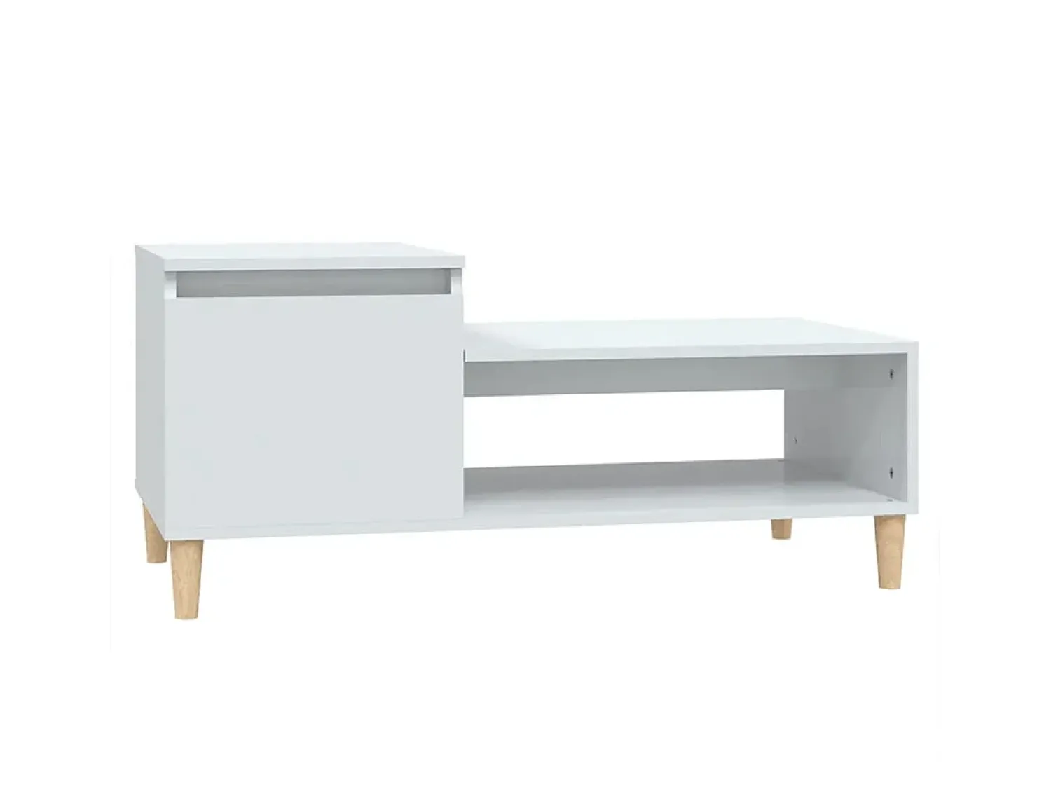 Mesa De Centro* Mesa de centro 100x50x45 cm derivados madeira brilhante PT893920 Branco