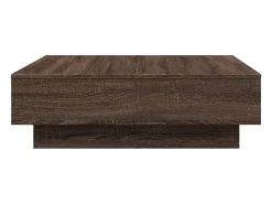 Mesa de centro 90x90x28 cm derivados madeira carvalho castanho PT428131^ Mesa De Centro
