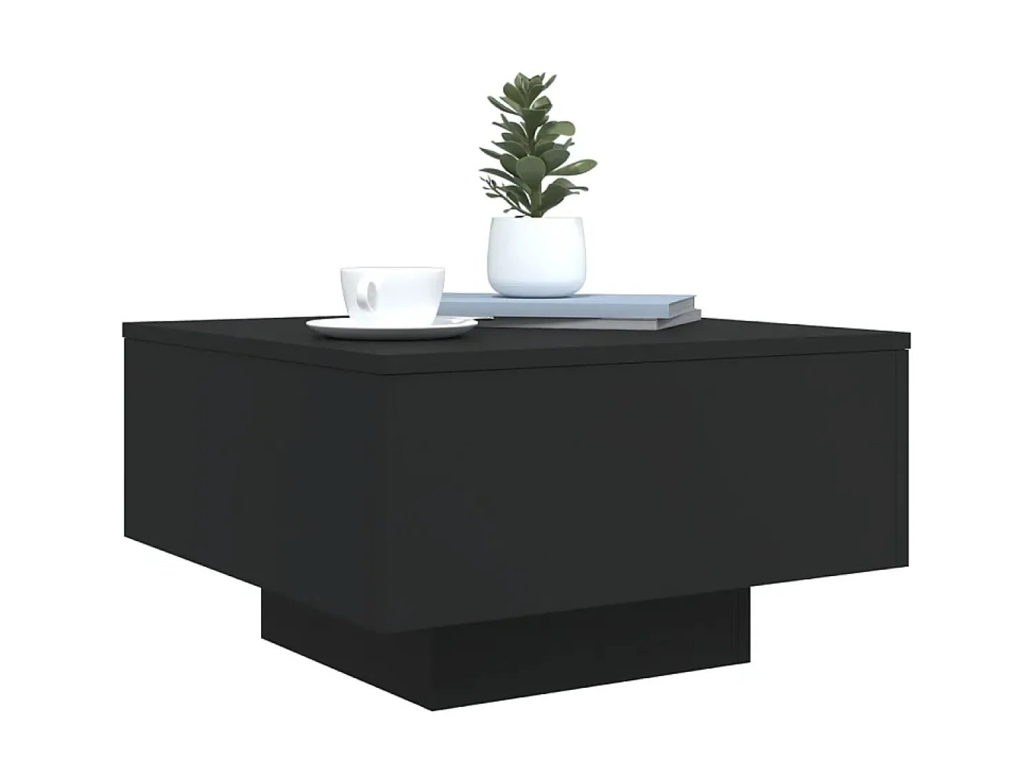 Mesa De Centro* Mesa de centro 55x55x31 cm derivados de madeira PT980298 Preto