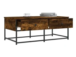 Mesa De Centro| Mesa de centro 100x51x40 cm derivados madeira carvalho fumado PT842432 Castanho