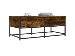 Mesa De Centro| Mesa de centro 100x51x40 cm derivados madeira carvalho fumado PT842432 Castanho