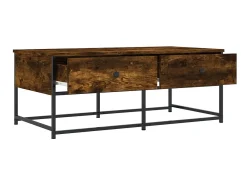 Mesa De Centro| Mesa de centro 100x51x40 cm derivados madeira carvalho fumado PT842432 Castanho