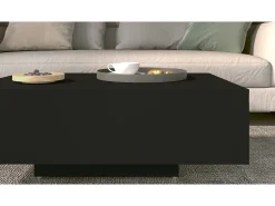 vidaxl Mesa de centro 85x55x31 cm derivados de madeira Preto