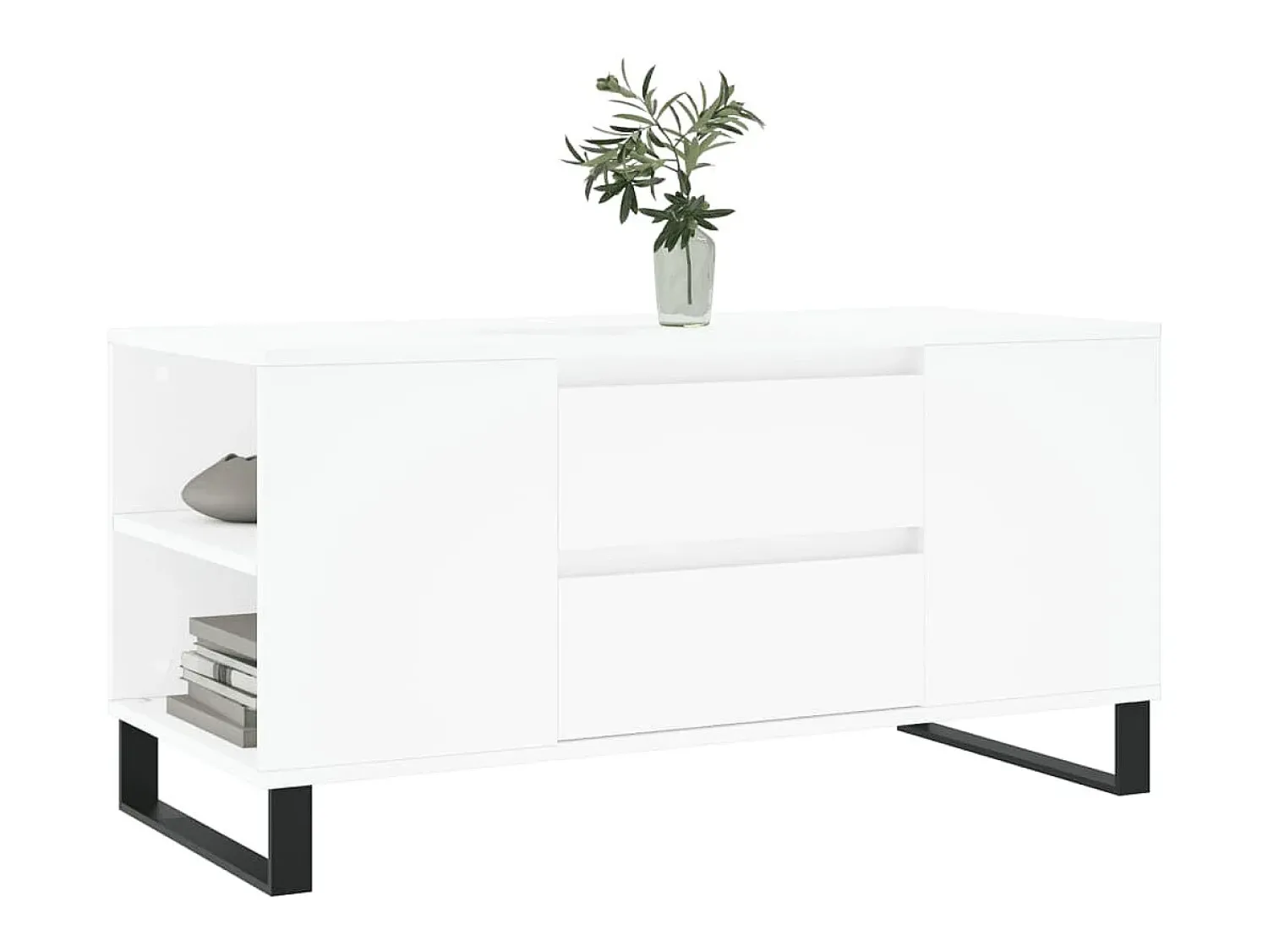 Mesa De Centro| Mesa de centro 102x44,5x50 cm derivados de madeira PT473840 Branco