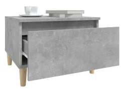 Mesa De Centro| Mesa de centro 50x46x35 cm derivados de madeira -cimento PT885933 Cinzento