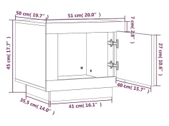 Mesa De Centro*vidaxl Mesa de centro 51x50x45 cm derivados de madeira sonoma Cinzento