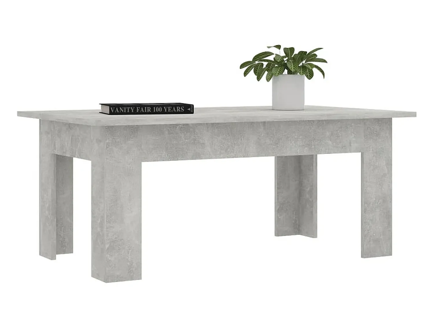 Mesa De Centro* Mesa de centro 100x60x42 cm derivados madeira cimento PT355927 Cinzento