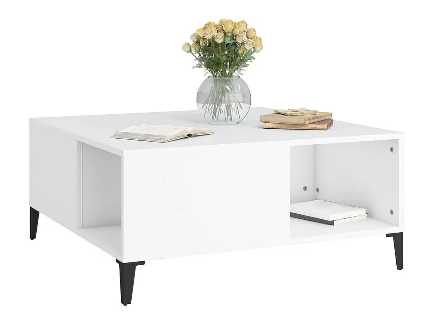 Sale Mesa de centro 80x80x36,5 cm derivados de madeira PT859006 Branco