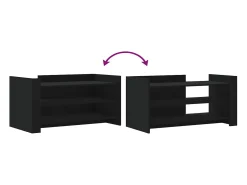 vidaxl Mesa de centro 100x50x50 cm derivados de madeira Preto