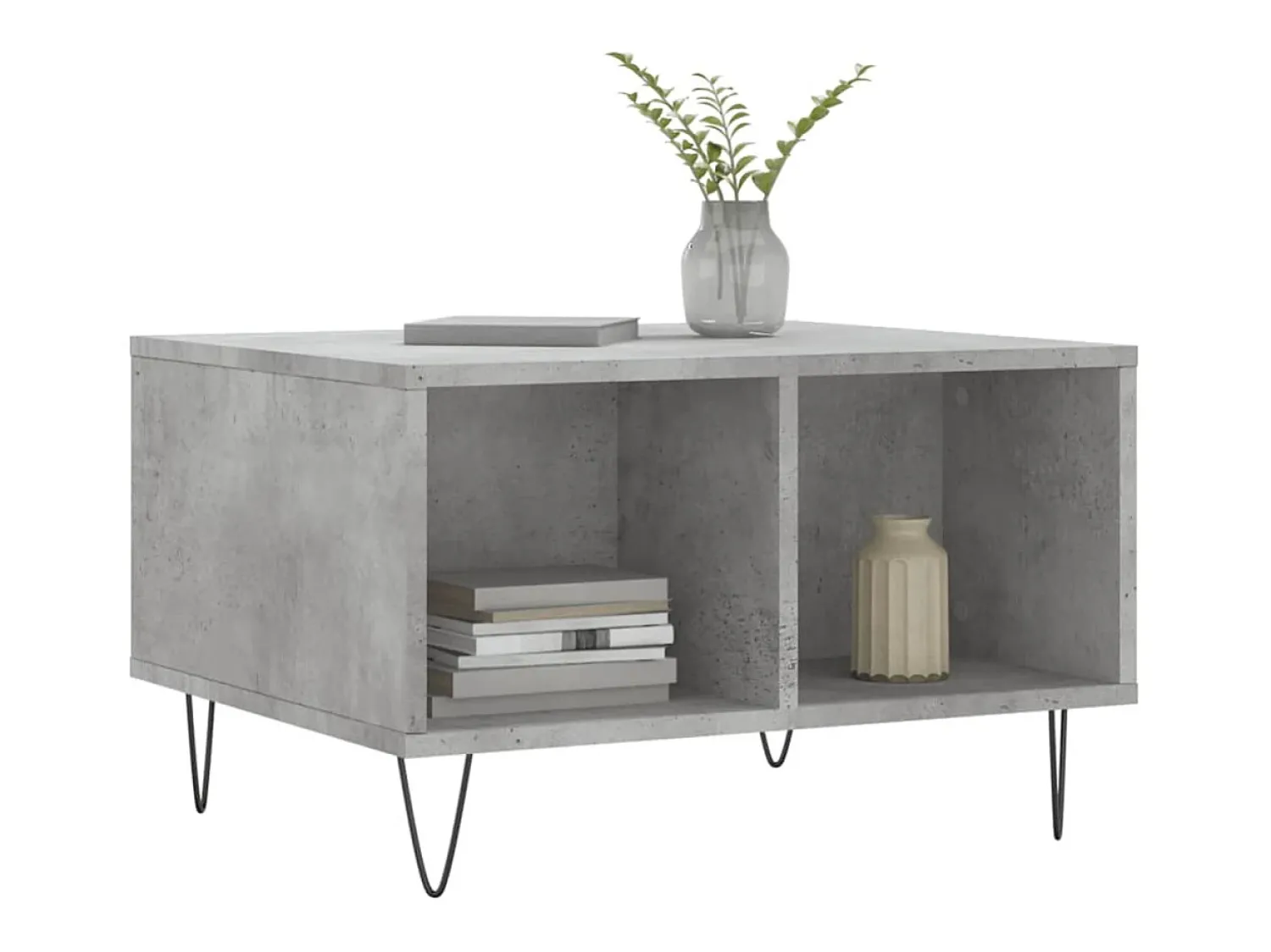 Mesa de centro 60x50x36,5 cm derivados de madeira cinza cimento PT656839^ Mesa De Centro