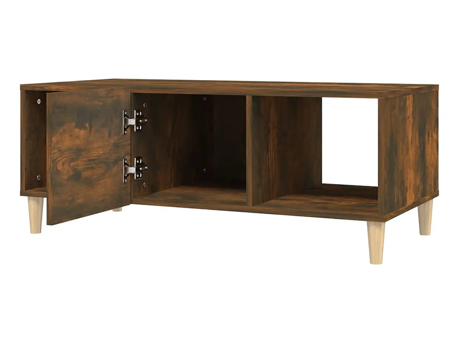Mesa De Centro| Mesa de centro 102x50x40 cm derivados madeira carvalho fumado PT946054 Castanho