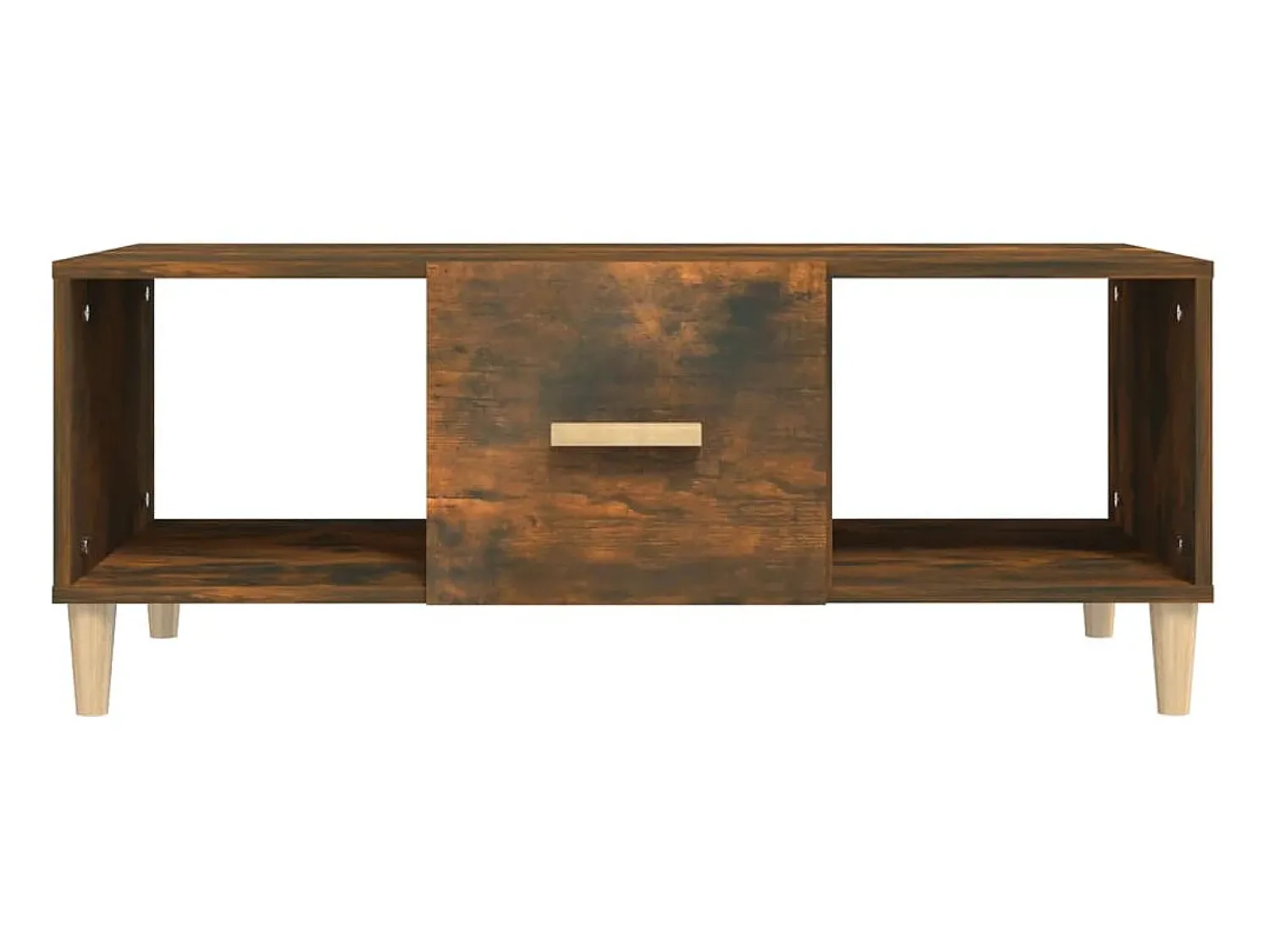 Mesa De Centro| Mesa de centro 102x50x40 cm derivados madeira carvalho fumado PT946054 Castanho