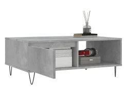 Outlet vidaxl Mesa de centro 90x60x35 cm derivados madeira cimento Cinzento