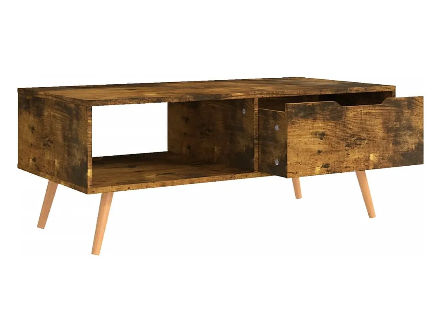 Mesa De Centro|vidaxl Mesa de centro 100x49,5x43 cm derivados madeira carvalho fumado Natural claro