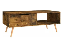 Mesa De Centro|vidaxl Mesa de centro 100x49,5x43 cm derivados madeira carvalho fumado Natural claro