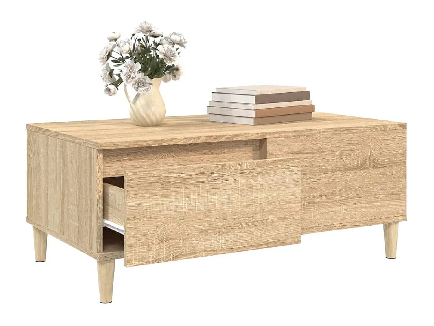 Mesa de centro 90x50x36,5 cm derivados madeira carvalho sonoma PT340262^ Mesa De Centro