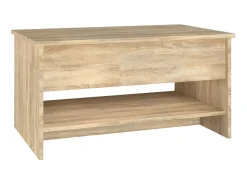 Mesa De Centro* Mesa de centro 80x50x40 cm derivados madeira carvalho sonoma PT488237 Castanho