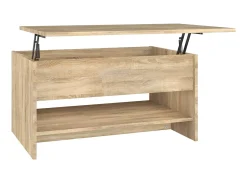 Mesa De Centro* Mesa de centro 80x50x40 cm derivados madeira carvalho sonoma PT488237 Castanho