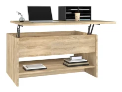 Mesa De Centro* Mesa de centro 80x50x40 cm derivados madeira carvalho sonoma PT488237 Castanho