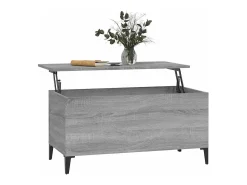 Mesa De Centro*vidaxl Mesa de centro 90x44,5x45 cm derivados de madeira cinza sonoma Cinzento
