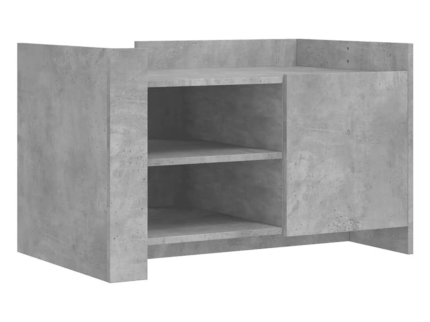 Mesa de centro 80x50x50 cm derivados de madeira cinza cimento PT877214 Cinzento claro