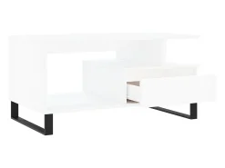 Mesa De Centro|vidaxl Mesa de centro 90x49x45 cm derivados de madeira Branco