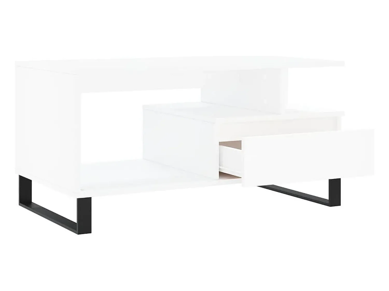 Mesa De Centro|vidaxl Mesa de centro 90x49x45 cm derivados de madeira Branco