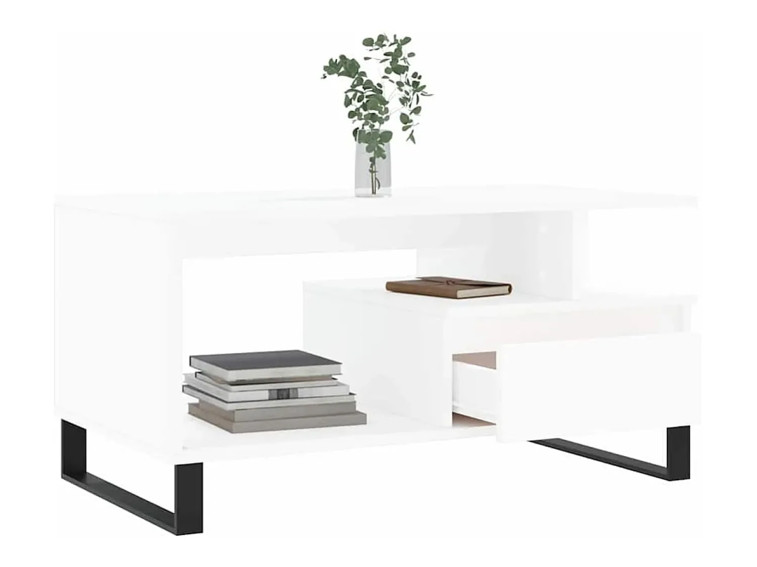 Mesa De Centro|vidaxl Mesa de centro 90x49x45 cm derivados de madeira Branco