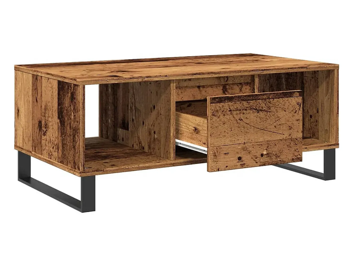Mesa De Centro*vidaxl Mesa de centro 90x50x36,5 cm derivados de madeira madeira velha Natural claro