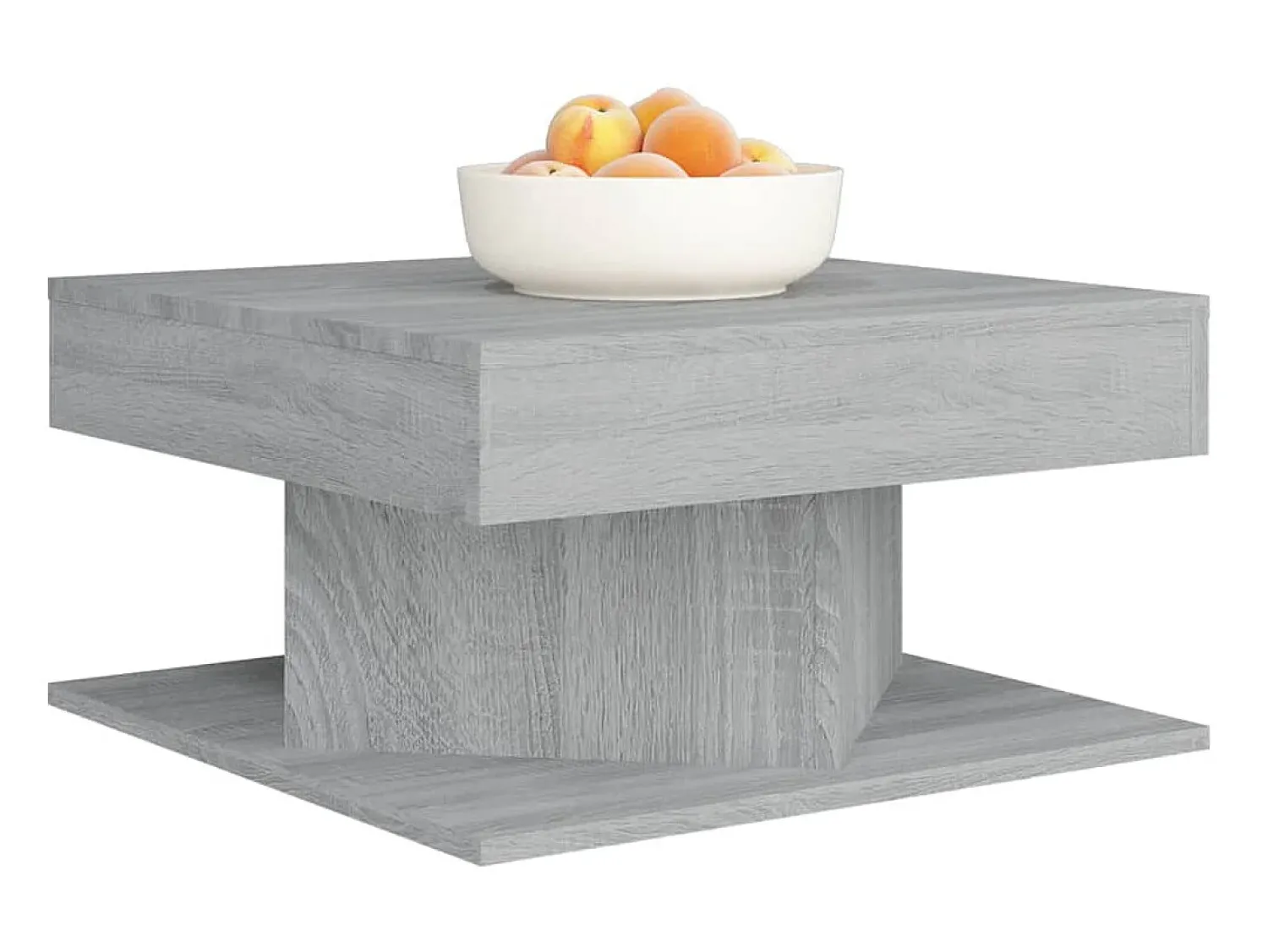 Mesa De Centro| Mesa de centro 57x57x30 cm derivados de madeira sonoma PT918513 Cinzento