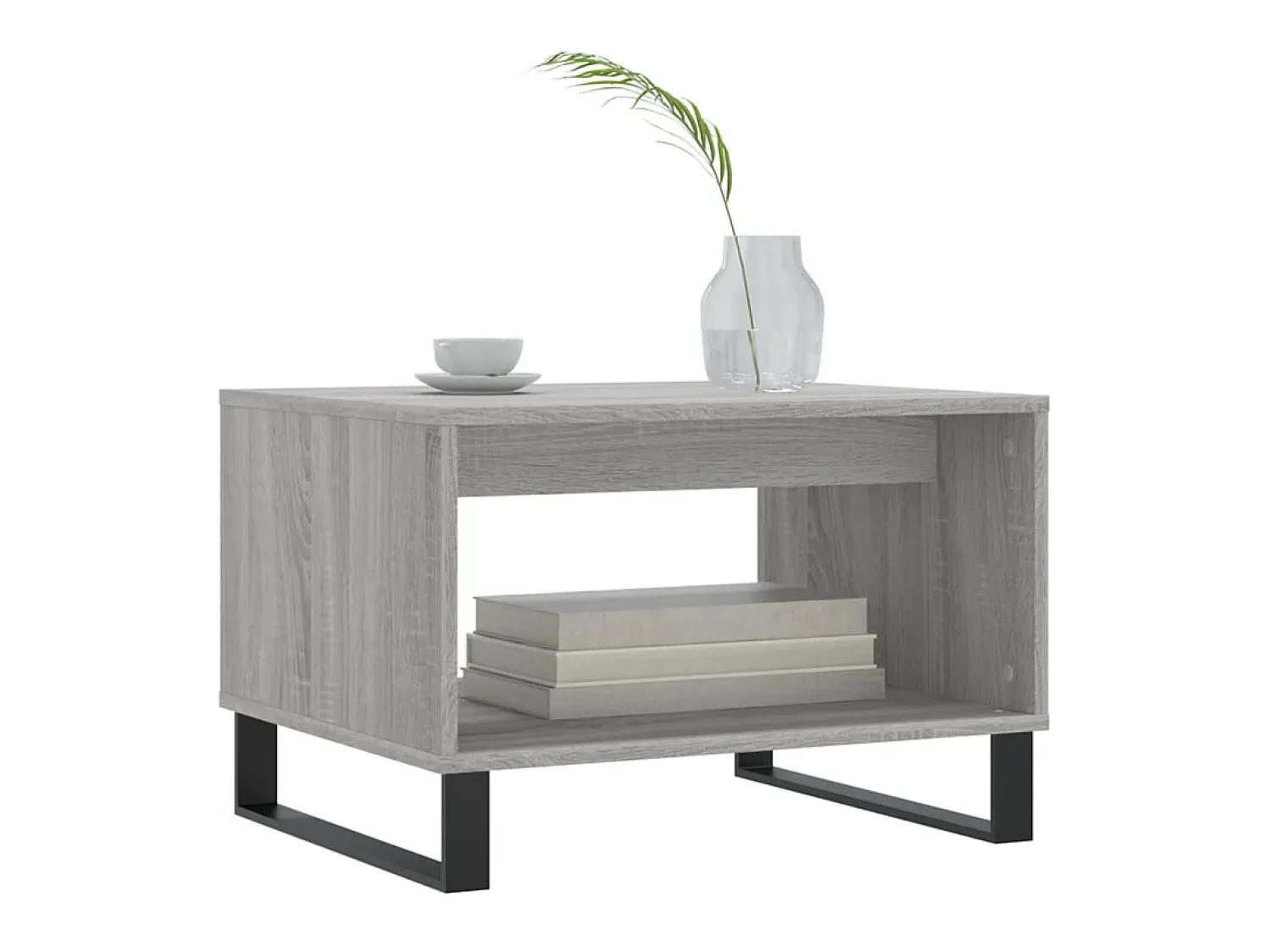 Mesa De Centro* Mesa de centro 60x50x40 cm derivados de madeira sonoma PT423751 Cinzento