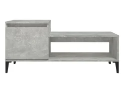 Mesa De Centro| Mesa de centro 100x50x45 cm derivados madeira cimento PT576902 Cinzento