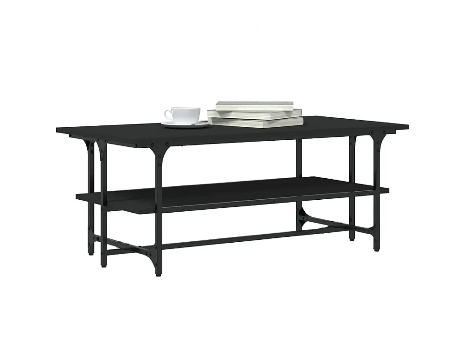 Hot Mesa de centro 100x50x40 cm derivados de madeira PT184500 Preto