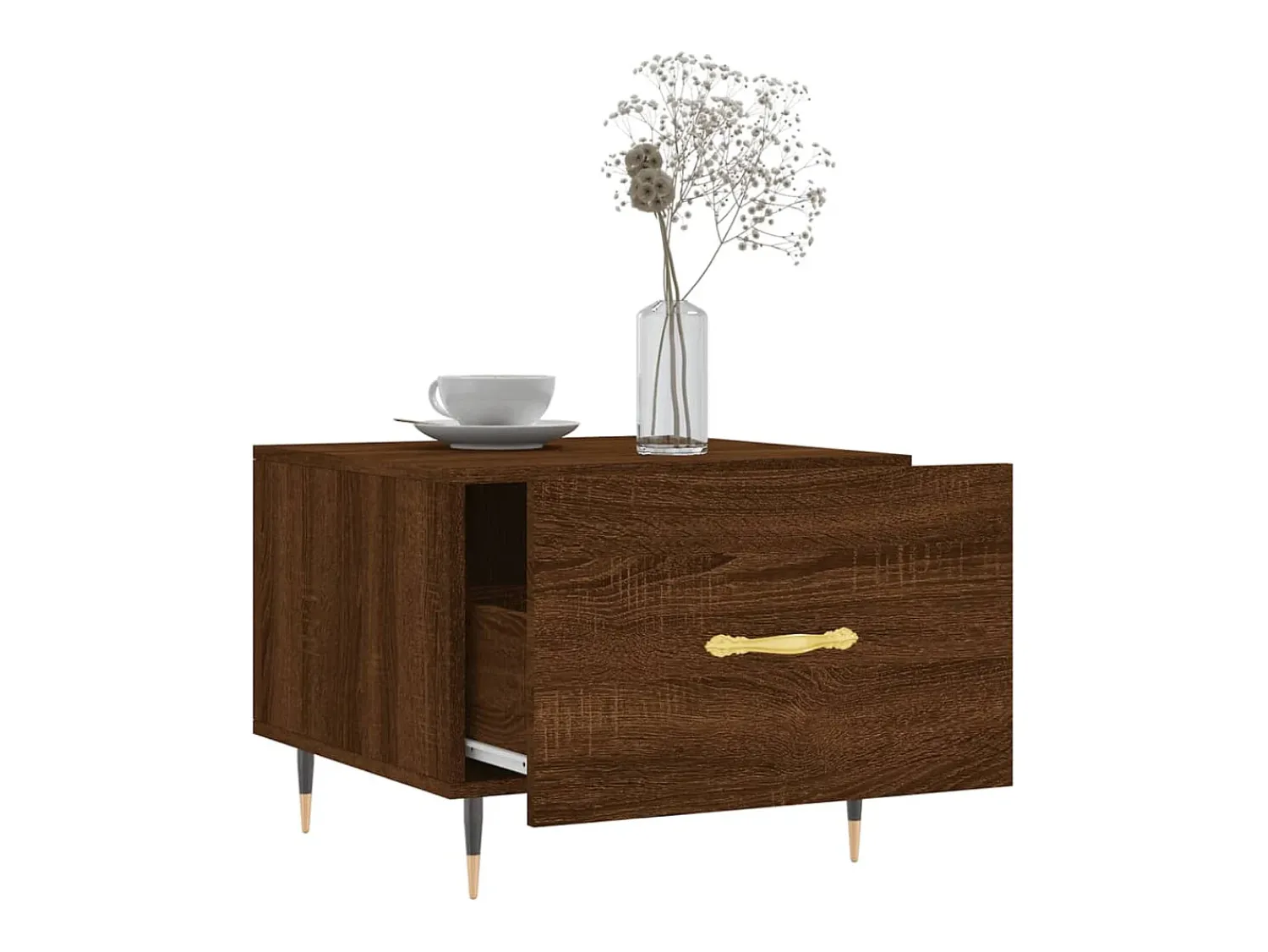Mesa De Centro*vidaxl Mesa de centro 50x50x40 cm derivados madeira carvalho castanho Natural claro