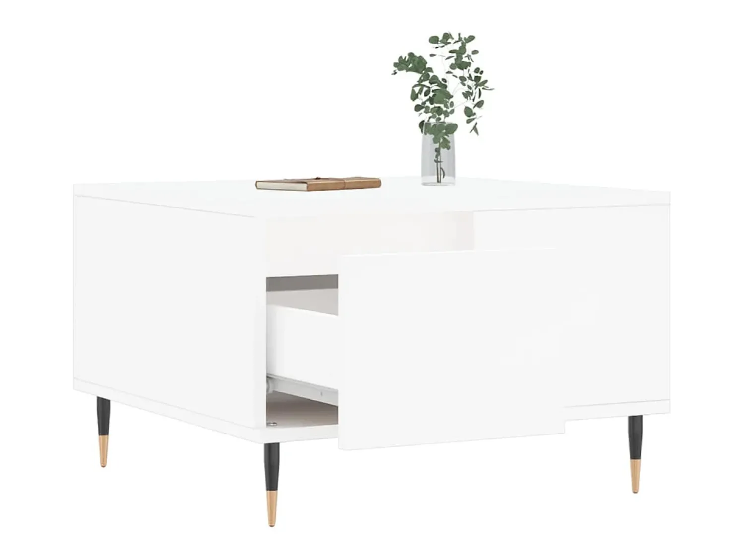 Mesa De Centro|vidaxl Mesa de centro 55x55x36,5 cm derivados de madeira Branco