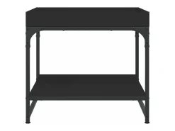 Mesa De Centro*vidaxl Mesa de centro 49,5x49,5x45 cm derivados de madeira Preto