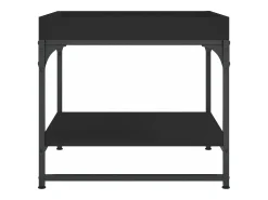 Mesa De Centro*vidaxl Mesa de centro 49,5x49,5x45 cm derivados de madeira Preto
