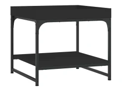 Mesa De Centro*vidaxl Mesa de centro 49,5x49,5x45 cm derivados de madeira Preto