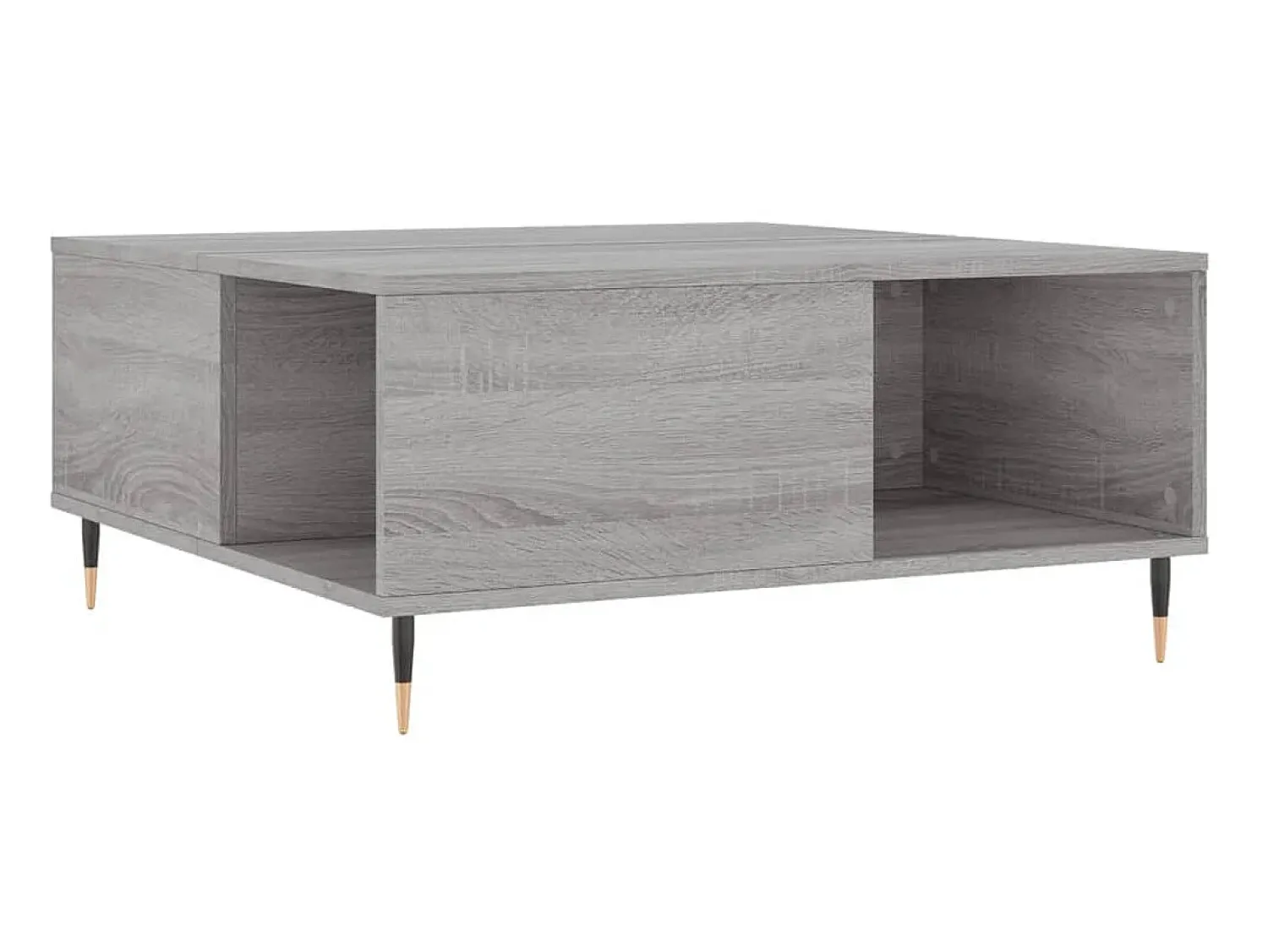 Mesa De Centro* Mesa de centro 80x80x36,5 cm derivados madeira sonoma PT512599 Cinzento
