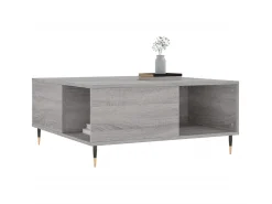 Mesa De Centro* Mesa de centro 80x80x36,5 cm derivados madeira sonoma PT512599 Cinzento