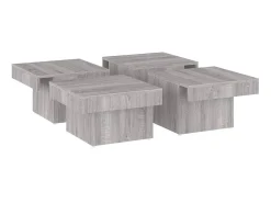 Mesa de centro 90x90x28 cm derivados madeira sonoma PT358570^ Mesa De Centro
