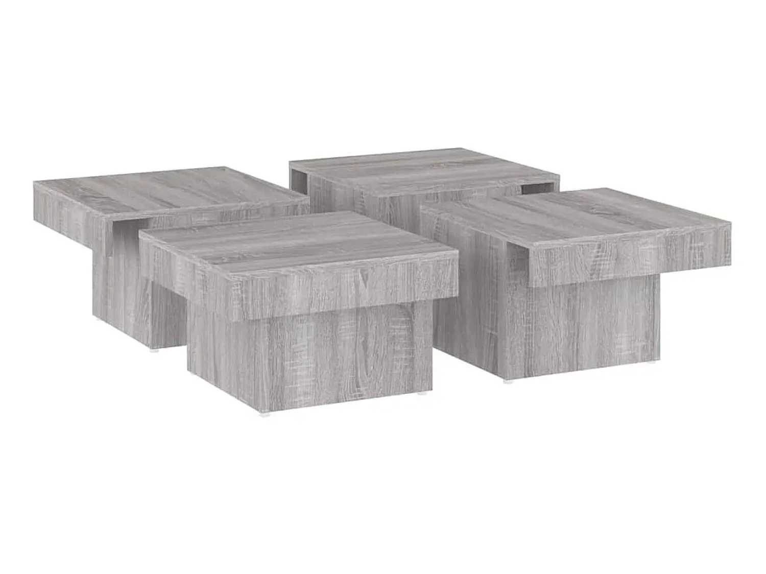 Mesa de centro 90x90x28 cm derivados madeira sonoma PT358570^ Mesa De Centro