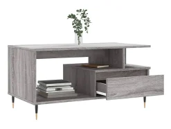 Mesa De Centro* Mesa de centro 90x49x45 cm derivados de madeira sonoma PT623925 Cinzento