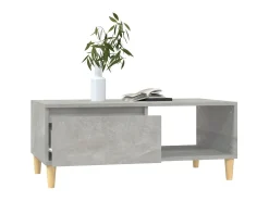 Mesa De Centro| Mesa de centro 90x50x36,5 cm derivados madeira cimento PT102973 Cinzento